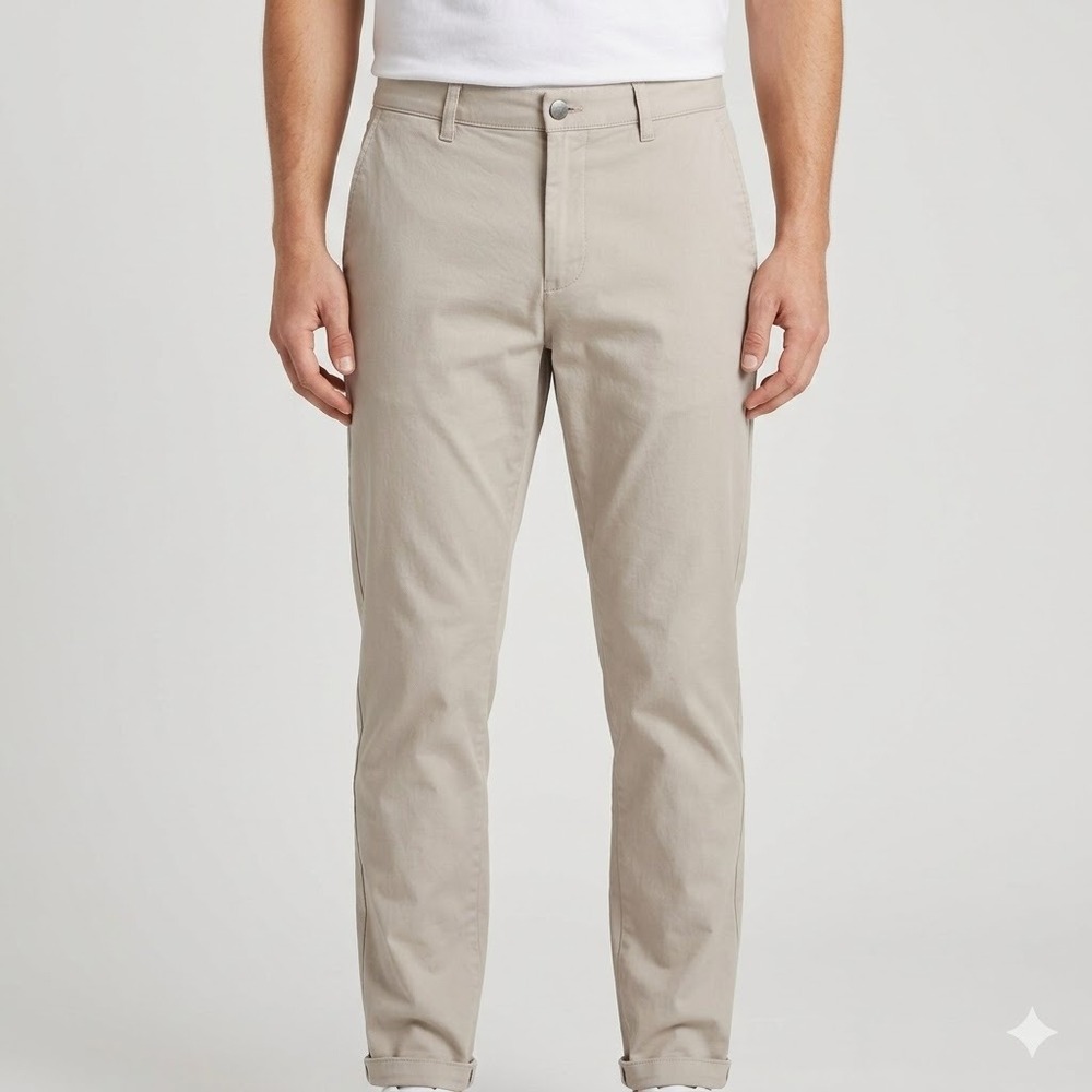 Oakley Golf Pants Men 34x32 Beige Flat Front Performance